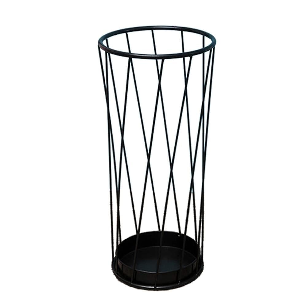 Gonmdopy Black Umbrella Stand, Household Umbrella Stand, Metal Umbrella Rack