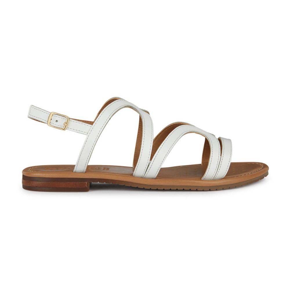 Geox D Sozy S Y Flat SandalsGirls & Girls, White, 7 UK