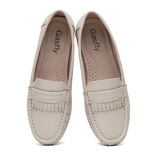 Image of Women's Business Loafers Work Casual Flats Shoes Lightweight Penny PU Leather Slip On Walking Shoes