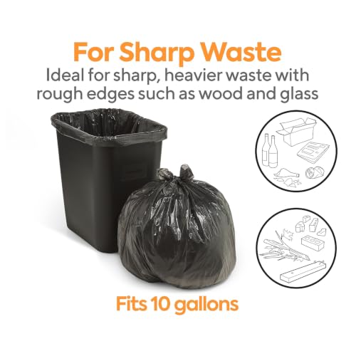 Image of Coastwide Professional 7-10 Gallon Trash Bag, 24 inch x 23 inch, Low Density, 0.35 mil, Black, 500 Bags /Box