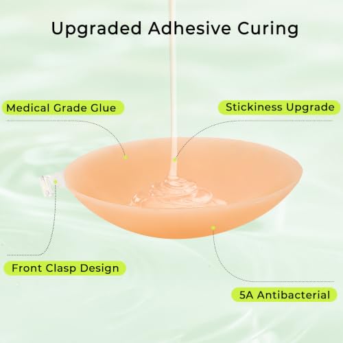 Image of Sticky Bra Push up, Invisible Strapless Adhesive Bra, (D Cup) Creme