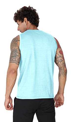 Image of Big Button Mens Dry Fit Stretchable Cut Sleeves Sports Tshirt Tank Top