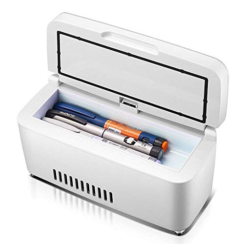 Insulin-Kühlbox Tragbare Mini Kühlschrank Auto Kühlschrank Smart Medizin Kühlschrank Insulin-Kühler und Insulin-Box 2-18 ° C (23.5X9.5X10Cm