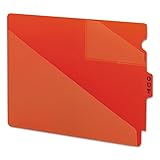 Smead End Tab Poly Out Guide, Two-Pocket Style, Center Position Tab, Red, 50 per Box (Letter)