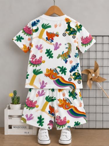 Image of THIIYA KIDS Boys Cotton Co-Ord Set | Printed T-Shirt & Shorts | Soft Comfortable Summer Wear for Kids