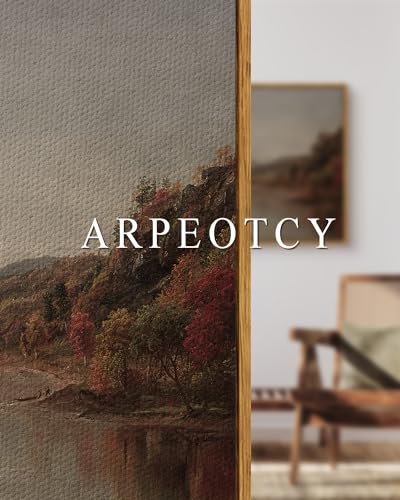 Image of ARPEOTCY Vintage Framed Canvas Wall Art, 20x30 inch, Fall Large Landscape Wall Decor for Living Room, Rustic Painting for Bedroom, Framed Art Prints, for Office