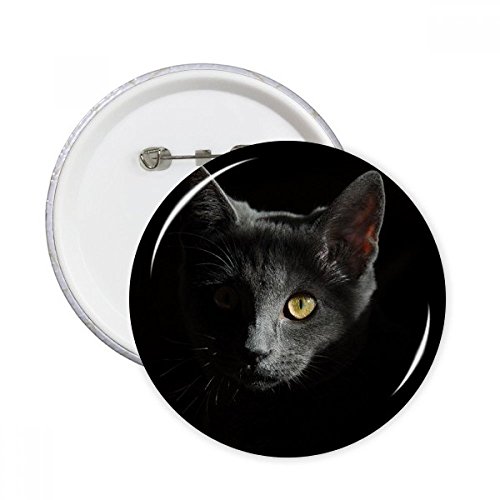 Pins chat noir sauvage ronds DIYthinker, le lot de 5 badges idée cadeau originale pour anniversaire