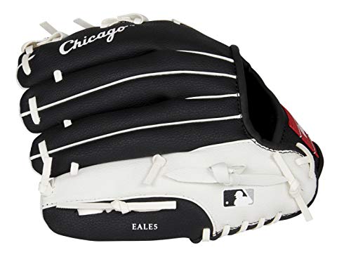 Rawlings Mlb Team Logo Youth Glove Series, Chicago White Sox, Black, 10" #TOP3