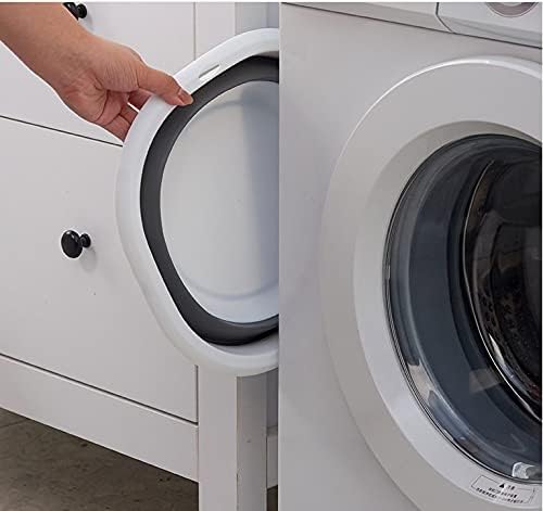 Miniatura 4 de XBLDMJY Cuenco plegable, lavabo pequeño, lavabo de verduras, cuenco plegable. (Mini, 2.7L, gris)