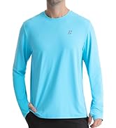 EoBeKee Mens UPF 50+ Sun Shirts, Long Sleeve UV Protection Rash Guard, Quick Dry Swim Shirt for F...