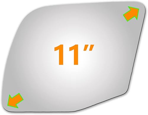 Miniatura 3 de WLLW Cristal de espejo para Ford E-150E-250E-450E-450 SUPER DUTY E-150E-250E-350E-450ECONOLINE Vidrio de repuesto plano solo izquierdo con adhesivo