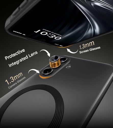 Image of DIZORO Samsung A27 Case, Compatible with Mag Safe Back Cover, Matte Luxury Metallic Luster Flexible TPU Wireless Charging Shockproof Case with Camera Protector (Metallic Silver)