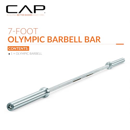 Image of CAP Olympic Barbell - 5FT, 6FT, & 7FT Strength Training Weight Bars, Multiple Options
