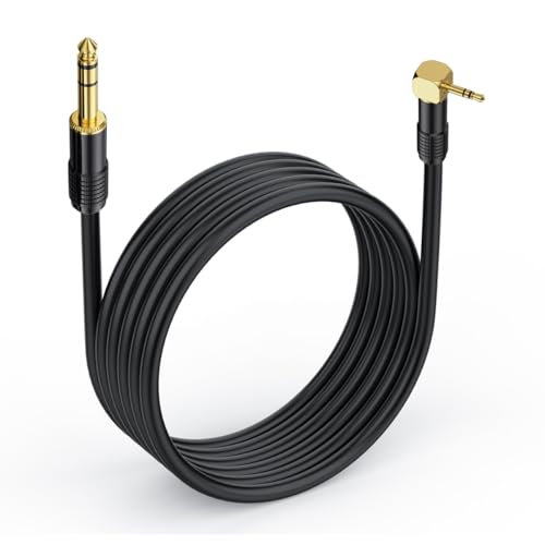 Cable de audio ángulo 90° 3.5mm a 6.35mm, 1.8 metros miniatura 4