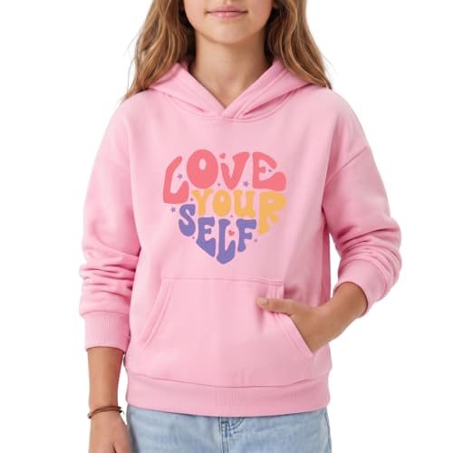 Image of WELAKEN Cotton Hoodie Sweatshirt for Girls Kids & Teens Long Sleeve Pullover with Kangaroo Pocket