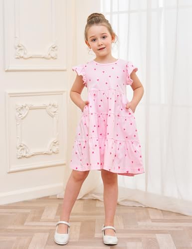 image for Bumeex Toddler Girl's Dresses Clothes Summer Valentines Day Outfits Co