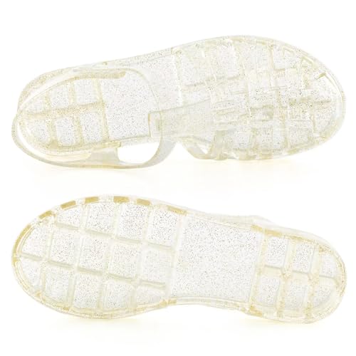 Image of Hee grand Crystal Jelly Heel Sandals for Women Summer Beach Jelly Shoes