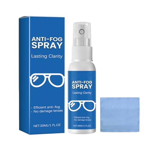 Mnozreo Spray Antivaho para Gafas,Spray de Limpieza Para Gafas,30ML,1PC,2 en 1 Limpiador y Antivaho,Resistente Las Rayas de Larga Duración