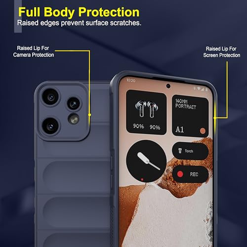 Image of amazon basics Back Case Cover for CMF by Nothing Phone 2 Pro | Compatible for CMF by Nothing Phone 2 Pro Back Cover | Liquid Silicon Magic Case with Camera Protection | Sapphire