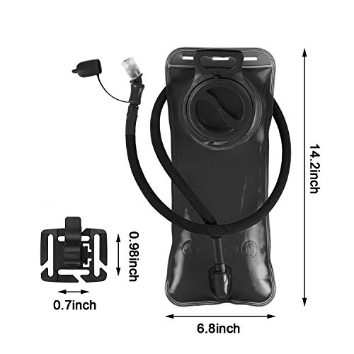 Hydration Bladder 2 Liter,Leak Proof Water Reservoir with Insulated Sleeve, BPA Free Military Water Storage Bladder Bag Hydration Pack Replacement,Great for Bicycling Hiking Camping Hunting Running - Thumbnail 2