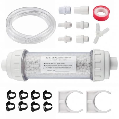 Condensate Neutralizer Kit Replacement for Model 804000074 Universal Fit for Tankless Water Heaters & Boilers - Prevents Pipe Corrosion Compatible with Rinnai Tankless Water Heater