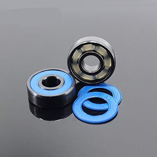 Roulements de skateboard noirs 608 ABEC-9 haute précision avec traitement de surface noir