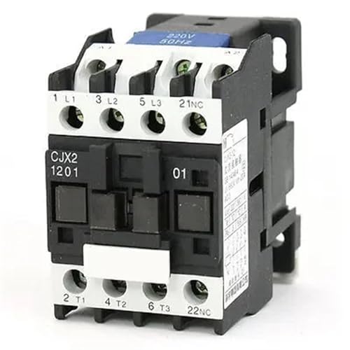 Contacteur AC CJX2-1201 220V 12A triphasé à 3 pôles avec contact 1NC