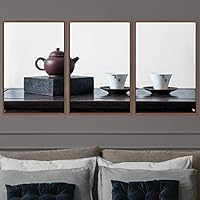 3 Piece Framed Canvas Wall Art Tea Canvas Prints Home Artwork Decoration for Living Room,Bedroom - 16