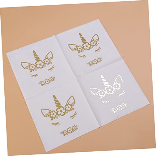 Abaodam 48 Peças De Guardanapos De Papel Descartáveis ​​Toalhas De Unicórnio Festa Aniversário Estam