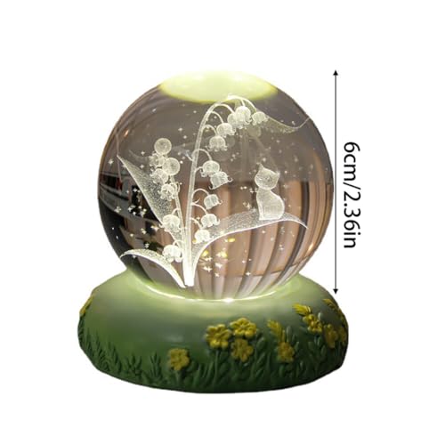 Lámpara de Mesa Bola de Cristal 6 cm LED USB miniatura 4