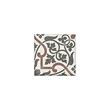 Dimensions: 20 x 20 cm Carrelage 20x20 Cm Aspect Carreaux De Ciment Vieilli Coloré - Folies Bergère - Art Nouveau