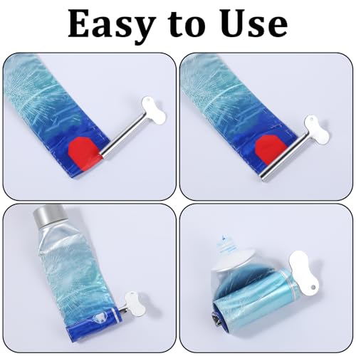 2 Stück Tubenquetscher, Edelstahl Tubenaufroller, Silber Tube Squeezer zur Reduzierung Des Abfalls für Alle Arten von Weichen und Harten Rohren wie Zahnpasta, Pigmente, Schuhcreme