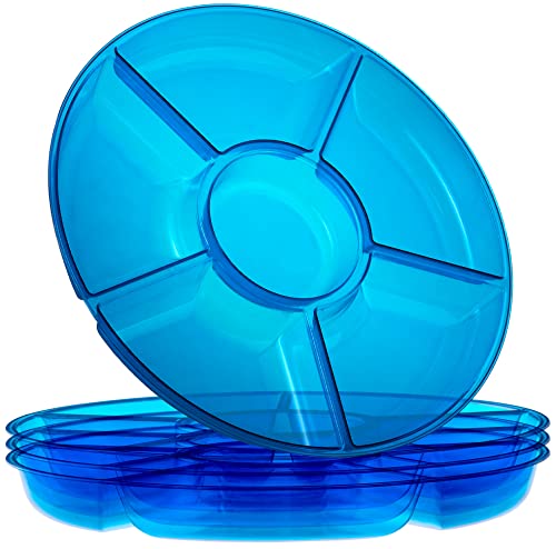 Plasticpro 6 Sectional Round Plastic Serving...