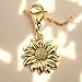 Cheerful Gold Sunflower Bag Charm: Handmade Floral Jewelry for Nature Lovers & Spring Fashion