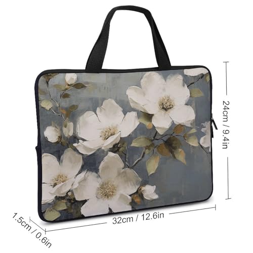 Bolso para laptop 12 pulgadas marrón claro y verde miniatura 3
