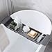 WINAKUI Vassoio per vasca da bagno regolabile, scaffale per vasca da bagno, scolapiatti, retrattile, per cucina, bagno