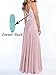 RYANTH Women's Silver Satin Bridesmaid Dresses for Wedding Dress Prom 2025 Long Split A Line Evening Gowns with Pockets Size 14
