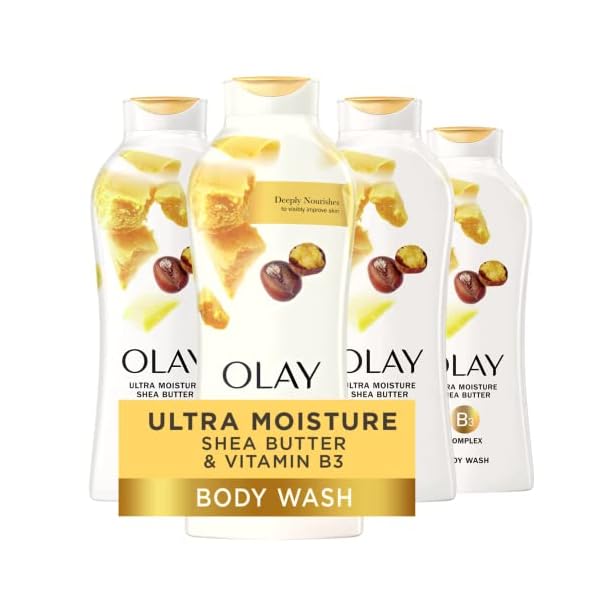 Olay Ultra Moisture Shea Butter Body Wash, 22 oz, (4 Count)
