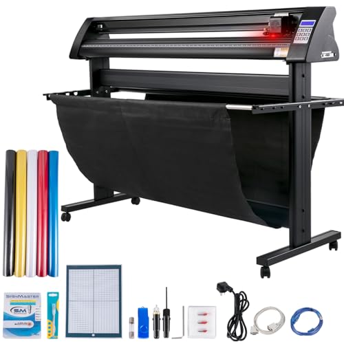 VEVOR Plóter de Corte de Vinilo 1350 mm Luz de Guía LED Signmaster Label Maker Plotter de Corte de Vinilo para Campo de la Publicidad Decoración Variada Artesanía Fabricación de Etiqueta Impresora
