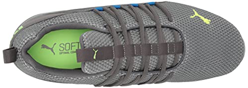 Image of PUMA Mens Axelion Castlerock-Green Glare 13 Medium