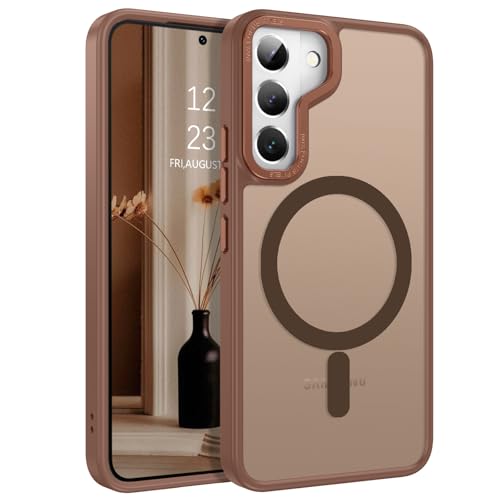 Image of BENTOBEN for Samsung Galaxy S22 Case, Galaxy S22 Magnetic Case [Compatible with MagSafe] Translucent Matte Slim Shockproof Women Men Protective Case Cover for Samsung Galaxy S22 6.1 inch, Desert Titanium