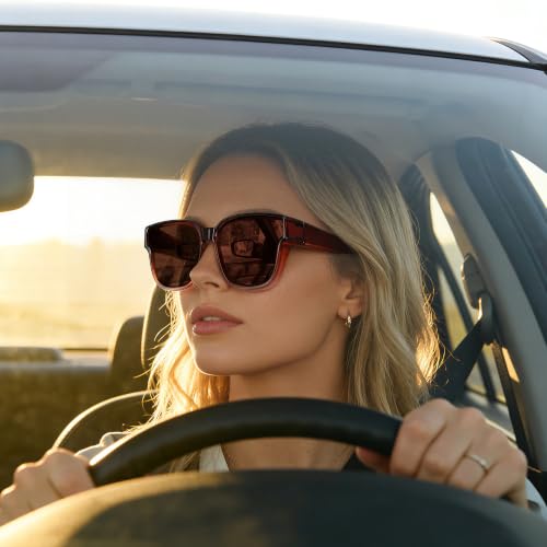 Image of URUMQI Polarized Sunglasses Fit Over Glasses Women Men UV400 Trendy Shades