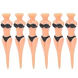 SPYMINNPOO tee de de Plástico de 6 Piezas, Forma de Bikini, Mejora Las Habilidades de, Cuidado de Belleza de Las Pelotas, Golpe Eficiente para Campos de (Black)