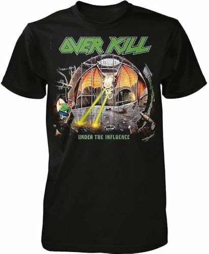 Overkill Under The Influence Album Tee Men's Black Cotton T-Shirt