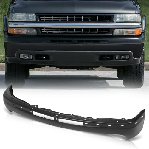 Auto Dynasty Front Bumper Face Bar Compatible with 1999-2006 Gmc Sierra Chevy Silverado Suburban Tahoe 1500 2500 Hd 3500, GM1002375, Paint to Match Black