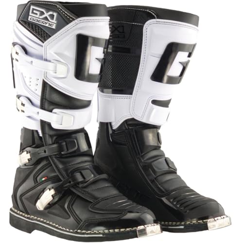 Gaerne Men's GX1 Dirt Bike Boot Motorcycle, White/Black, 13