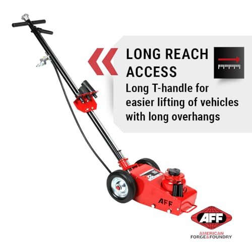 Image of AFF 22 Ton Axle Jack - Single Stage Air Assist Hydraulic Truck Jack with 3 Piece Extension Kit