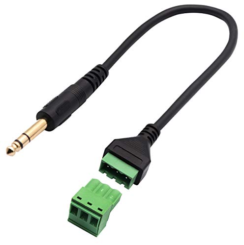 Conector Terminal de Tornillo 6.35mm Stereo Audio 2 Pins 30cm Pack 2 miniatura 5