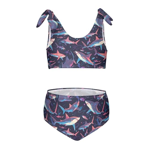 Wusikd Sharks Girls Swimsuits Two Piece Swimming Swimwear Bikini Set for for Girls Size 3T
