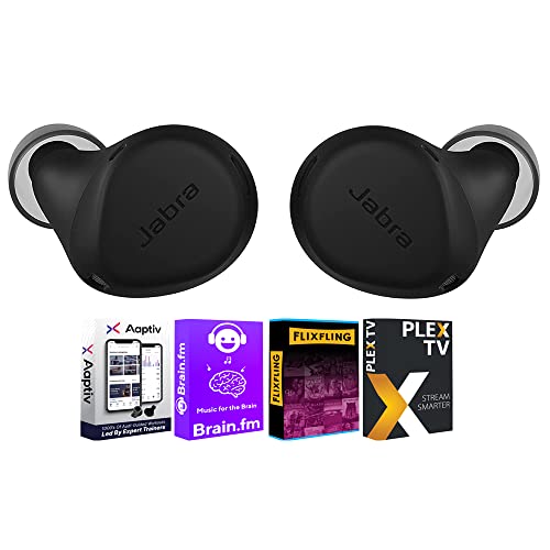 JABRA ELITE7A Elite 7 Active True Wireless Earbuds Black Bundle with Tech Smart USA Audio Entertainment Essentials Bundle 2020